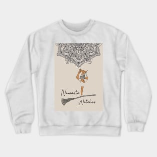 Namaste Witches Halloween Minimalist Yoga Witch Crewneck Sweatshirt